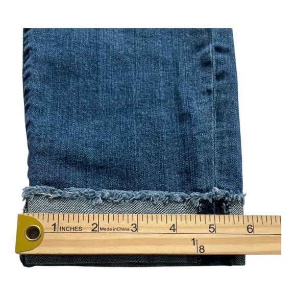 Kut From The Kloth Jeans Womens 8 Ankle Straight Leg Cuffed Frayed Distressed - Picture 10 of 12